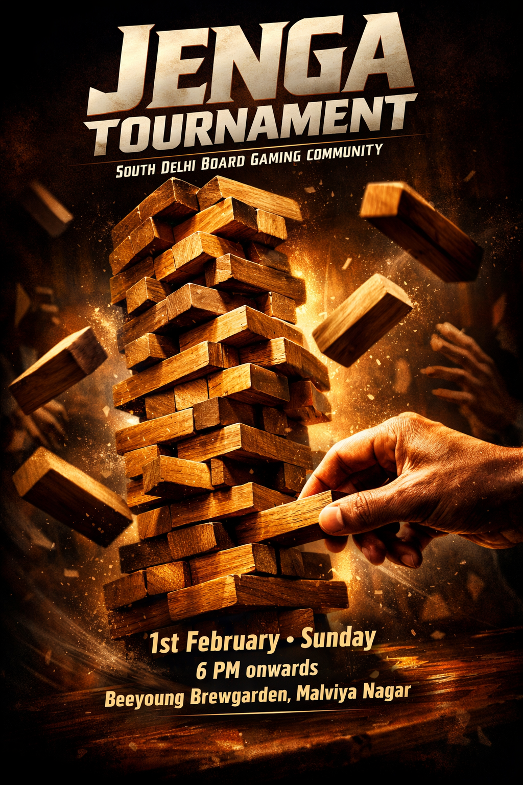 Jenga Tournament 🧱 - Board Gaming Community, Delhi