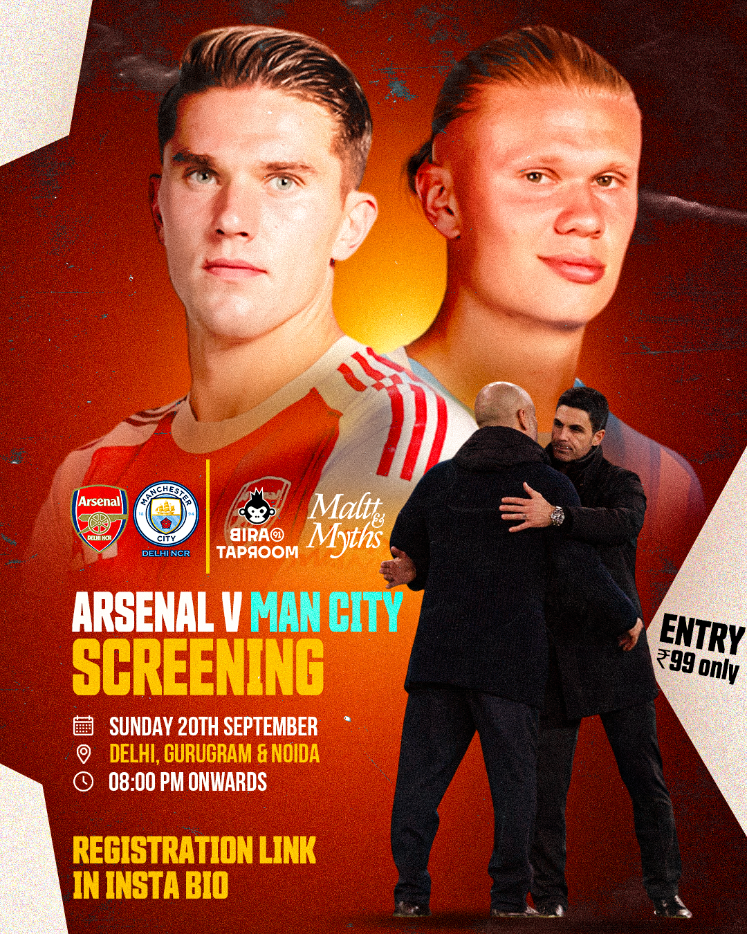 Arsenal Vs Manchester City: EPL Screenings Delhi, Gurgaon & Noida