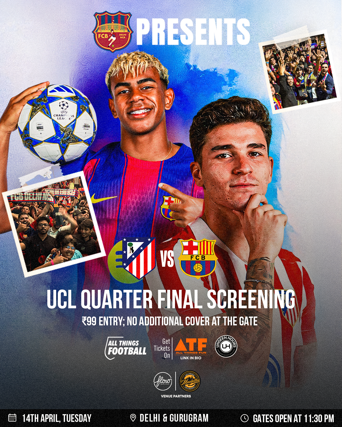 Atletico de Madrid vs Barcelona Live Screening l Delhi & Gurugram by FCB Delhi NCR