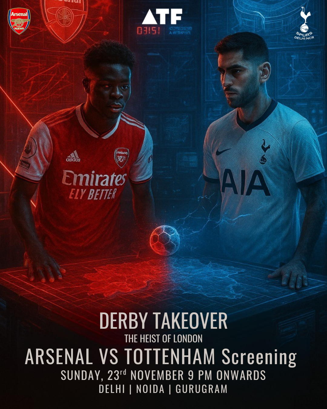 Arsenal vs Spurs, LIVE Premier League Screening - Delhi, Gurugram and Noida