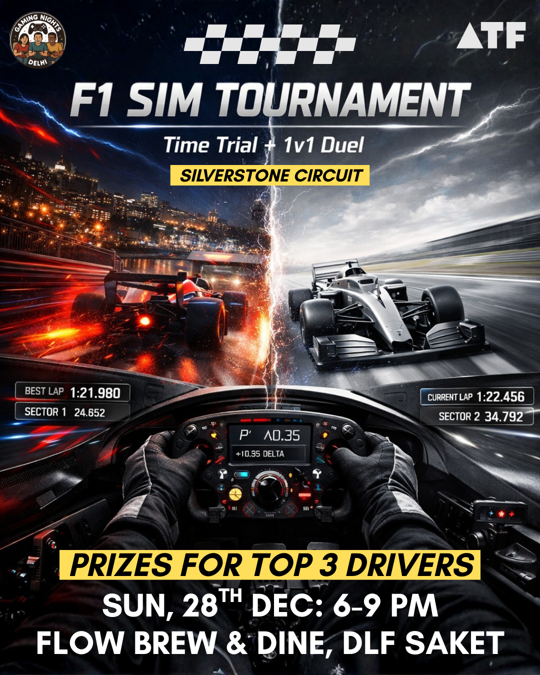 F1 Sim Tournament: Time Trial + 1v1 Duel (Silverstone Circiuit)