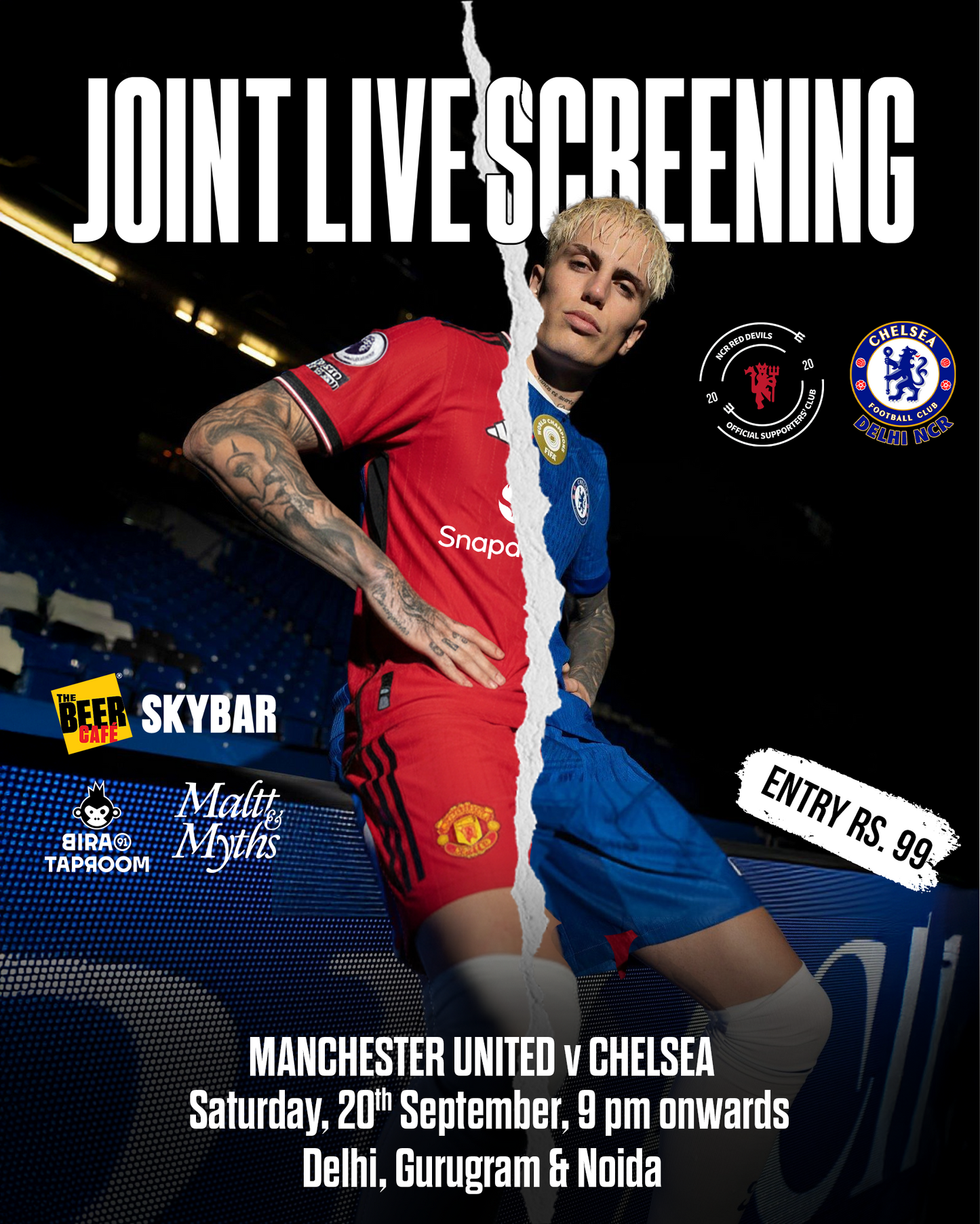 The Manchester United vs Chelsea FC - Premier League LIVE Screening