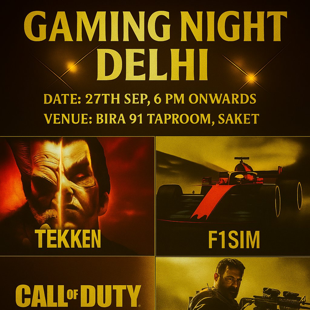 Gaming Night Delhi - Tekken x F1 x Call of Duty