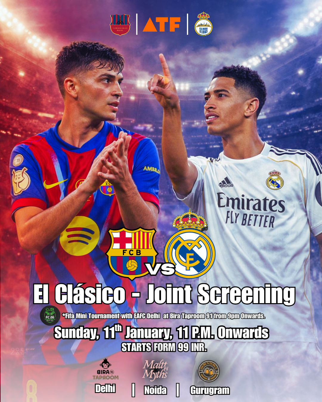 El Clásico: Barcelona vs Real Madrid Live Screening - Delhi, Noida and Gurugram