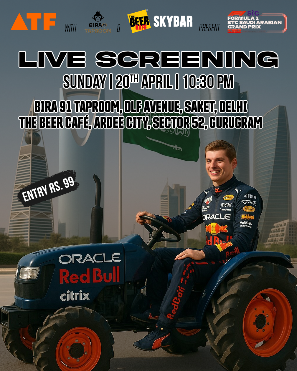 Saudi GP 2025 Live Screening Delhi and Gurugram