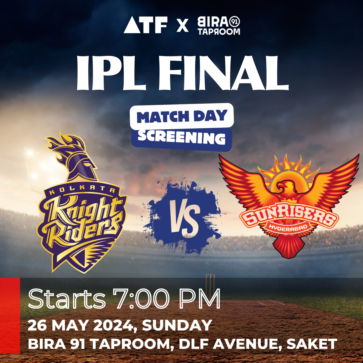 IPL Final : Cricket Screenings, Saket