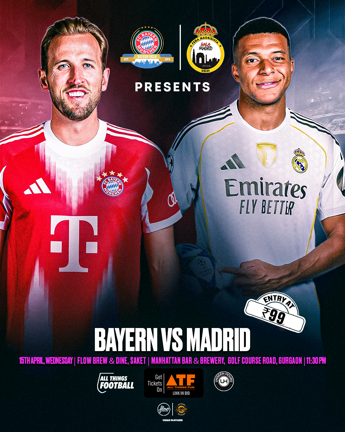Real Madrid vs Bayern Munich Live Screening I Delhi & Gurgaon by Bayern India