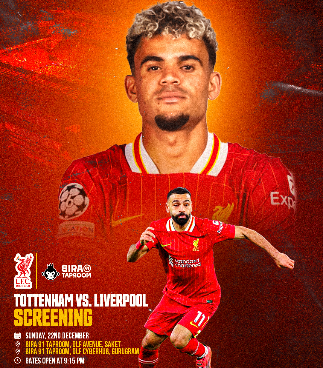 Liverpool vs Tottenham, Delhi and Gurgaon EPL Screening